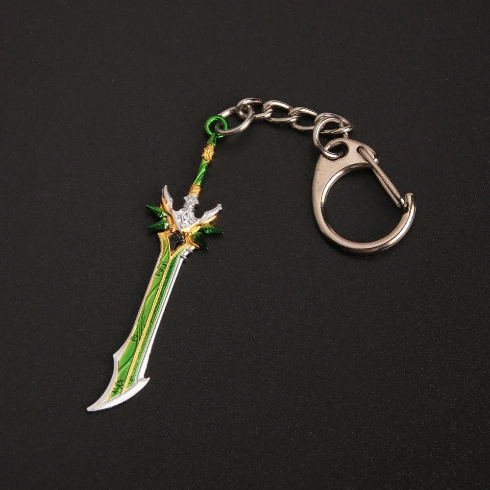 Genshin Impact Weapon 'Primordial Jade Greatsword' Keyring Metal Keychain