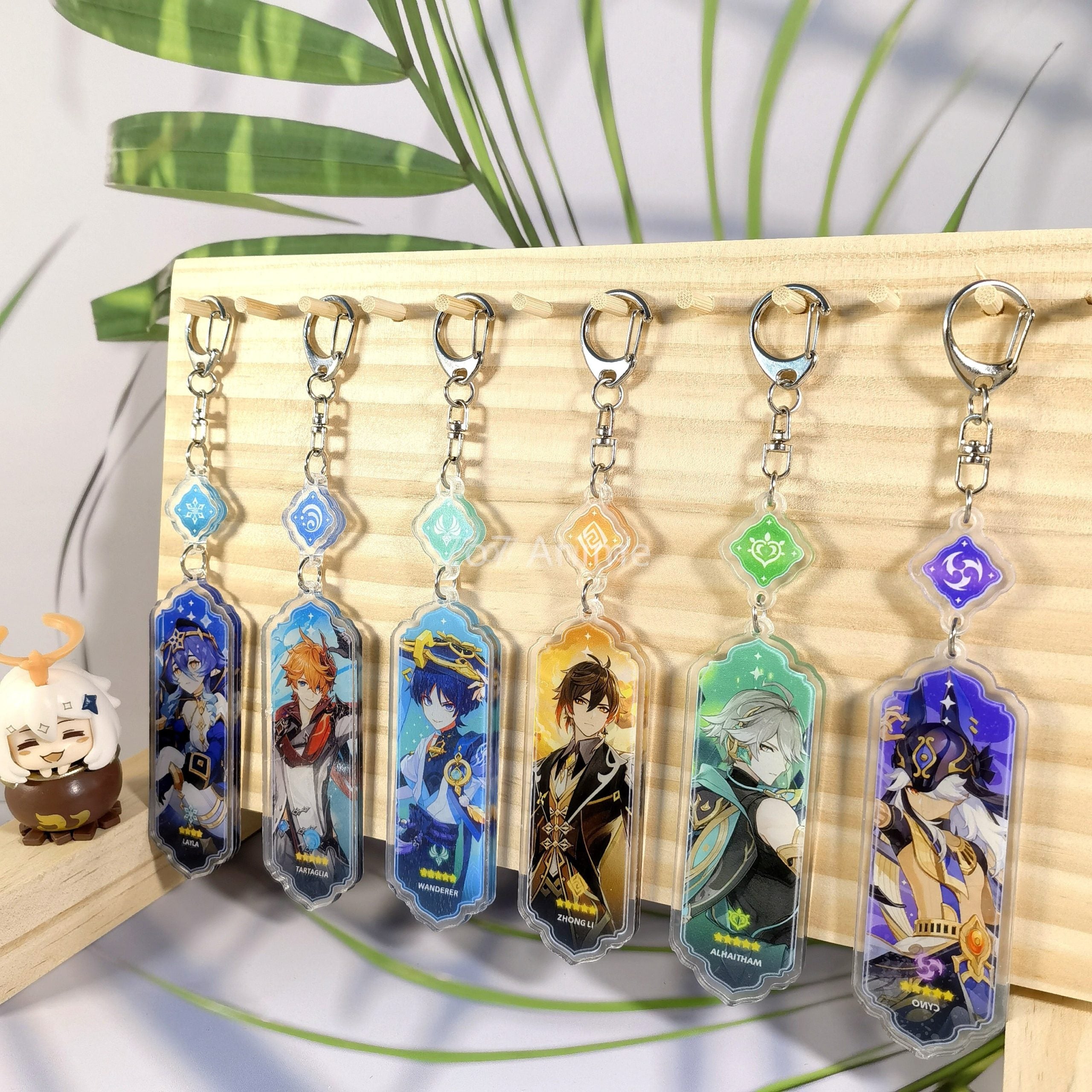 Genshin Impact 'Tartaglia' Keyring Metal Keychain