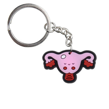 Human Body 'Cute Uterus' Keyring Metal Keychain