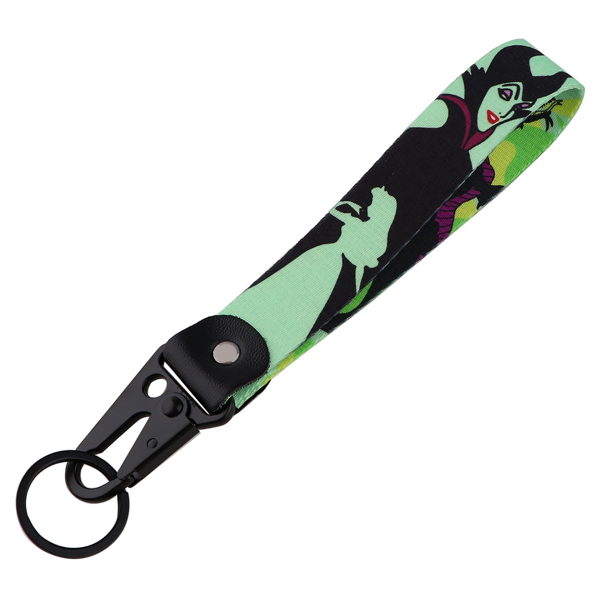 Maleficent 'Maleficent' Wrist Lanyard Keychain with Keyring Clip