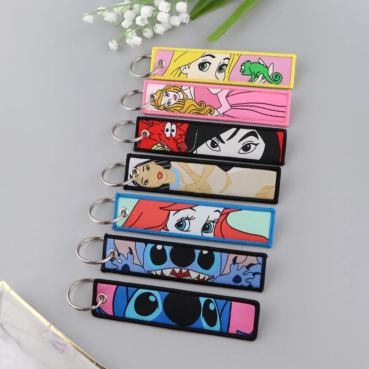 Lilo & Stitch 'Multiple Stitch' Embroidered Keychain