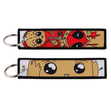 Guardians of the Galaxy 'Groot x Deadpool' Embroidered Keychain