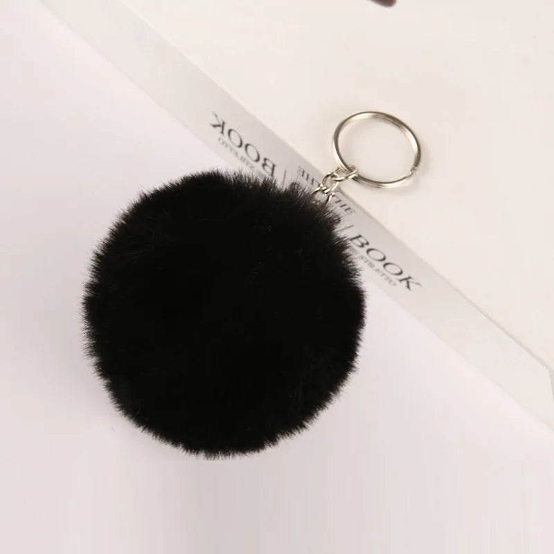 Fur Black Keyring Keychain
