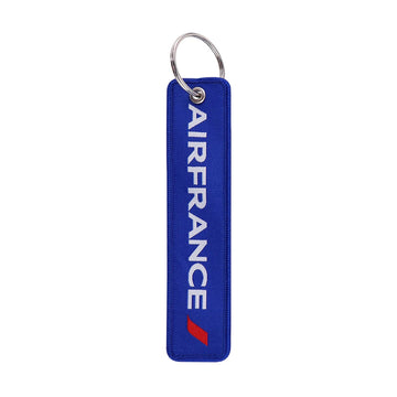 Airline Tag 'Air France' Embroidered Keyring Keychain