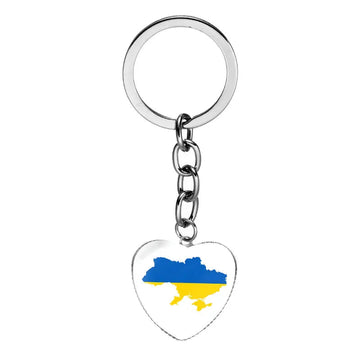 Ukraine Map Keyring Metal Keychain
