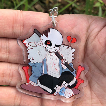 Undertale Sans 'Horror' Keyring Plastic Keychain