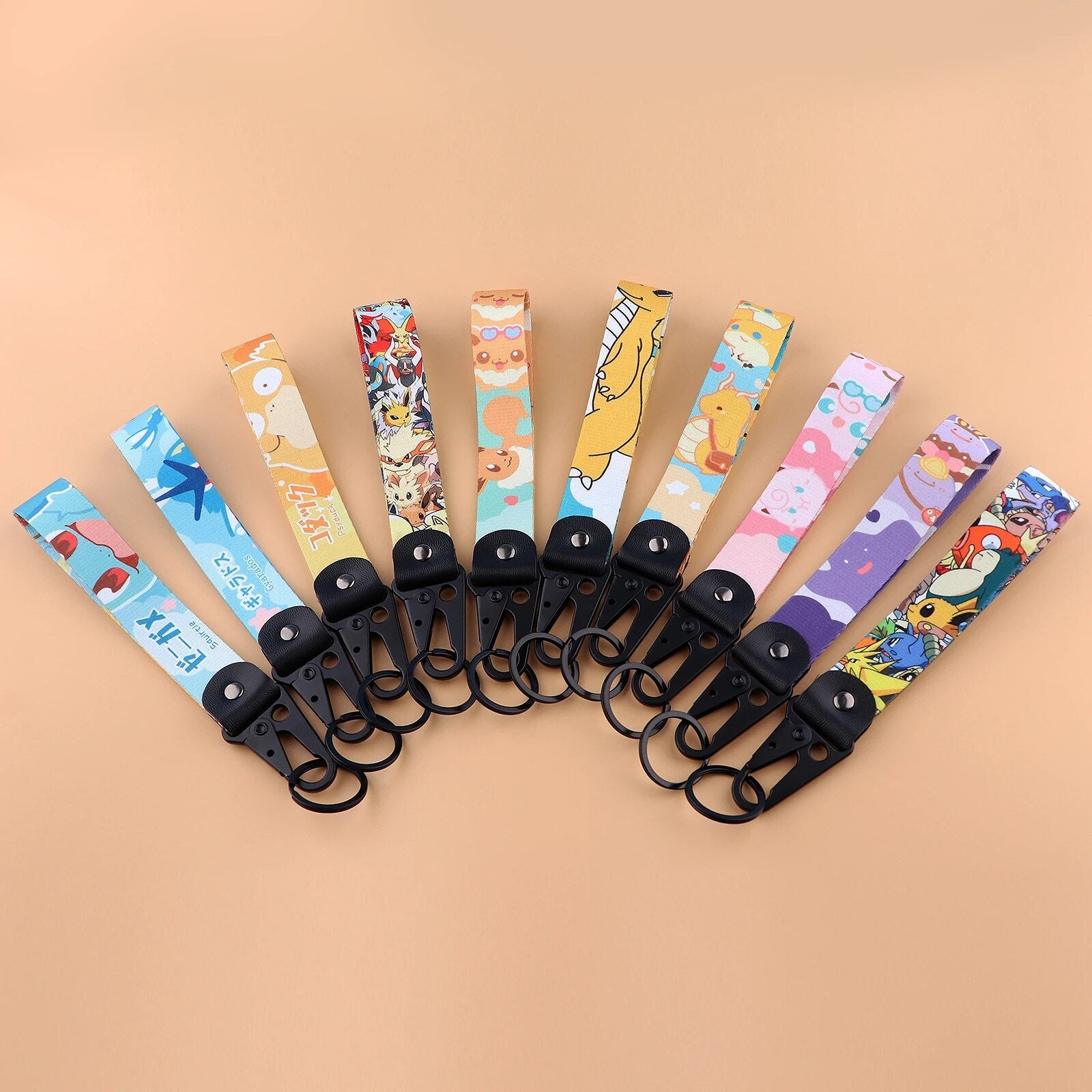 Pokemon 'Psyduck' Wrist Lanyard Keychain with Keyring Clip