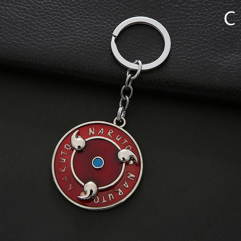Naruto 'Sharingan Logo' Keyring Metal Keychain
