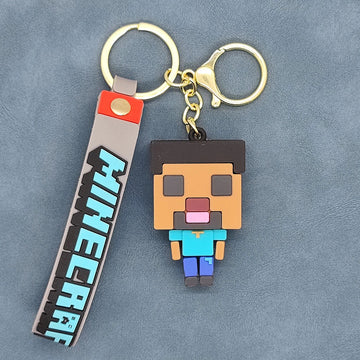 Minecraft 'Steve' Keyring Silicone Keychain