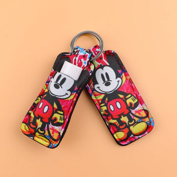 Mickey Mouse 'Red Street' Lipstick Holder Keychain