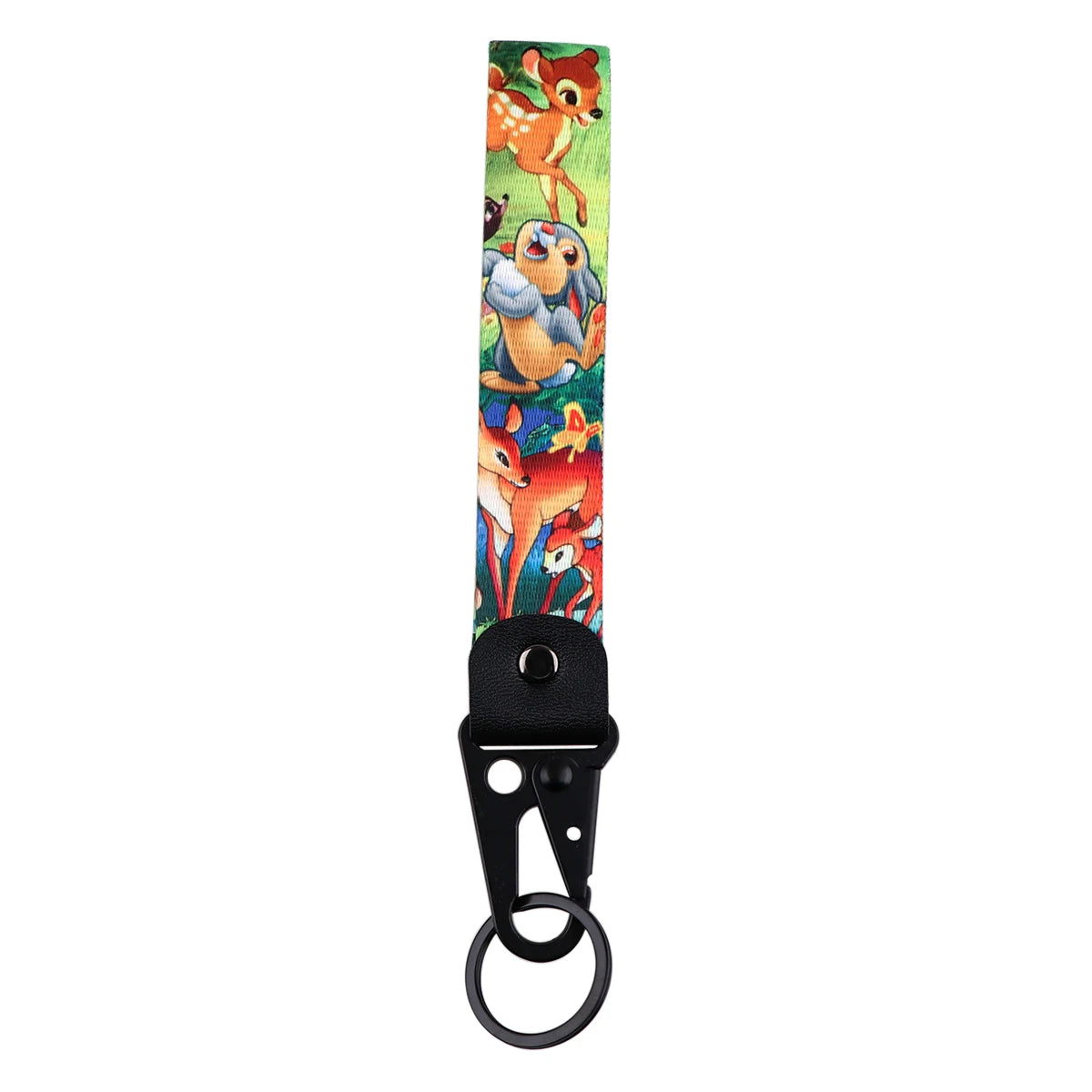'Bambi' Wrist Lanyard Keychain with Keyring Clip