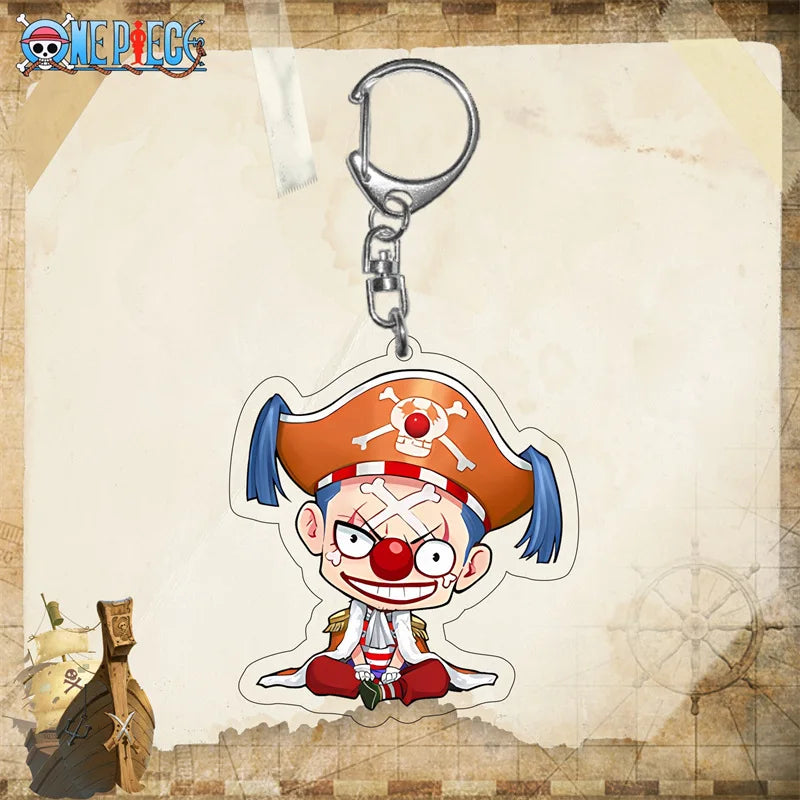 One Piece Buggy Chibi Acrylic Keyring Keychain