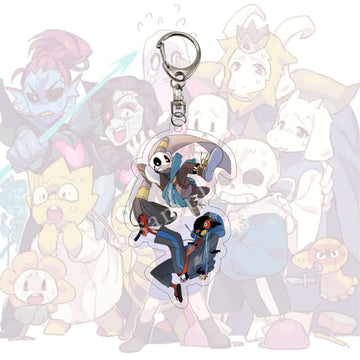 Undertale 'Ink & Error Sans' Keyring Acrylic Keychain