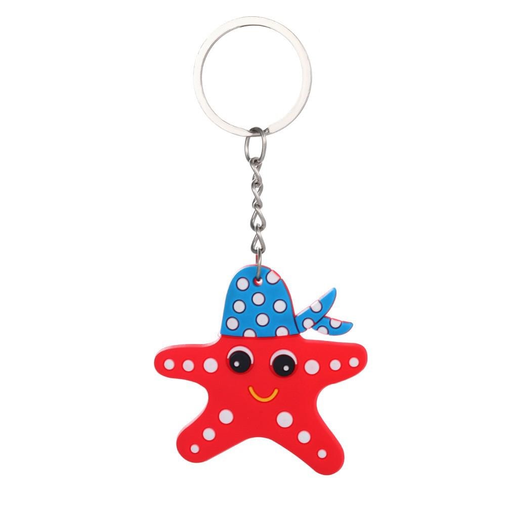 Cartoons 'Cute Starfish' Keyring Silicone Keychain