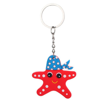 Cartoons 'Cute Starfish' Keyring Silicone Keychain