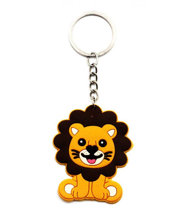 Cartoons 'Cute Lion' Keyring Silicone Keychain