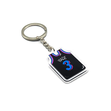 Basketball Jersey 'Dwyane Wade 3' Keyring Acrylic Keychain