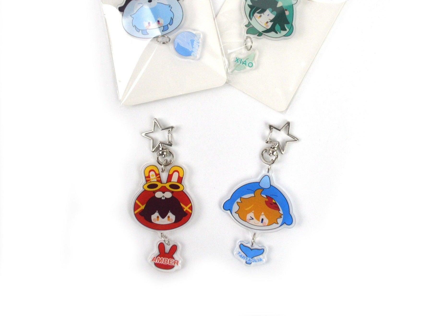 Genshin Impact 'Tartaglia | Chibi' Keyring Plastic Keychain