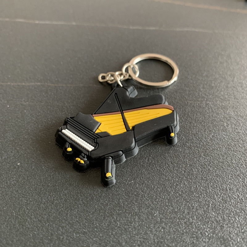 Musical Instrument 'Piano' Keyring Metal Keychain