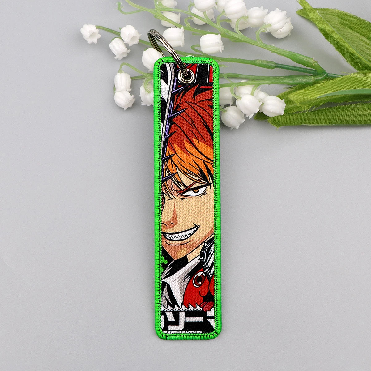 Chainsaw Man ‘Denji' Embroidered Keyring Keychain