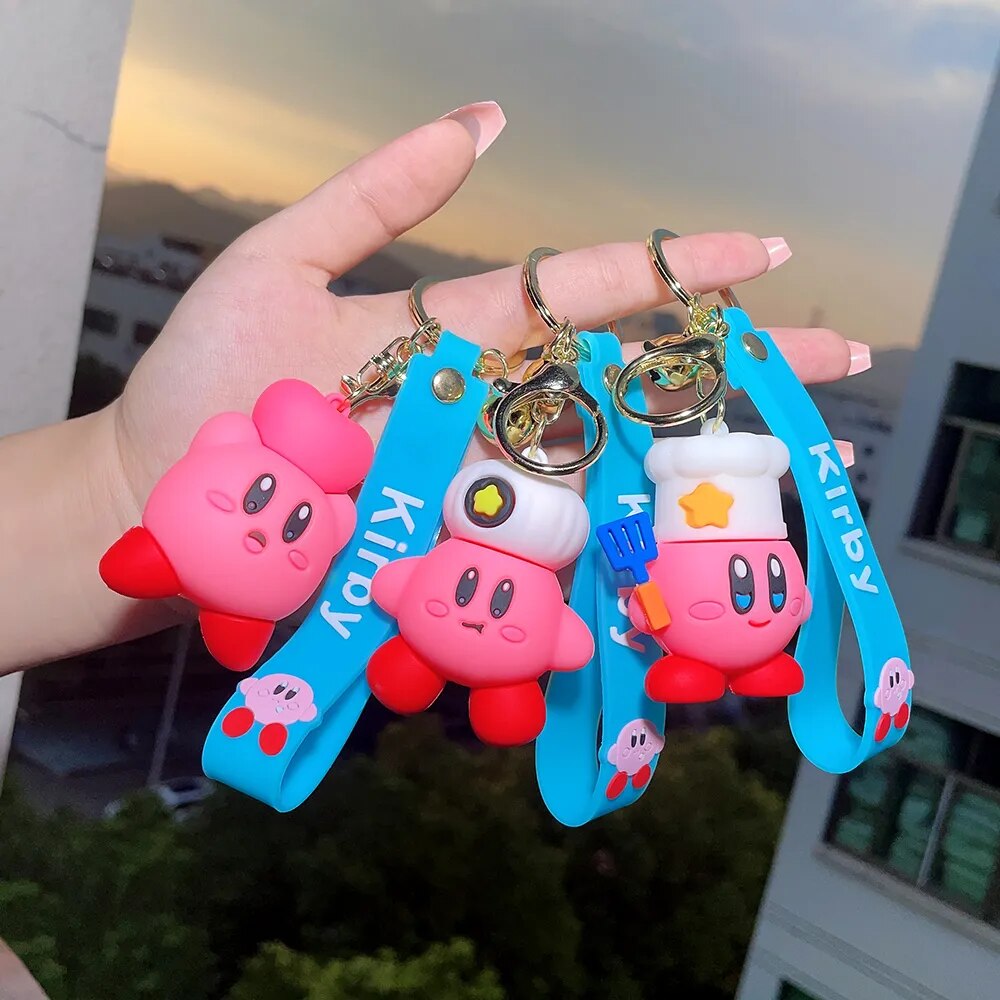 Kirby 'Heart' Keyring Silicone Keychain