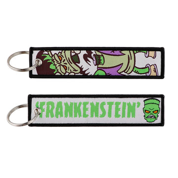 Frankenstein Embroidered Keychain