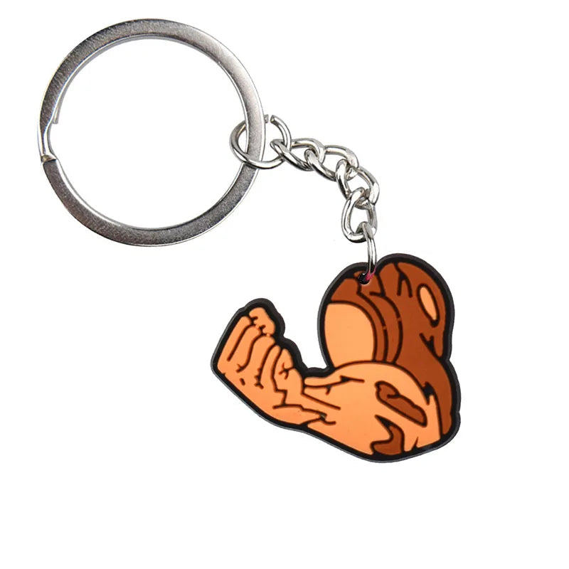 'Muscle' Keyring PVC Keychain