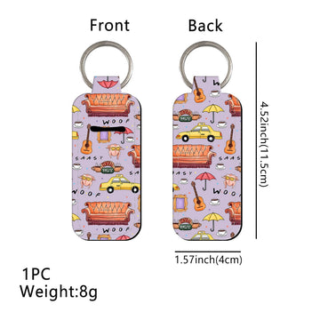 Friends Elements the Orange Couch Lipstick Holder Keychain