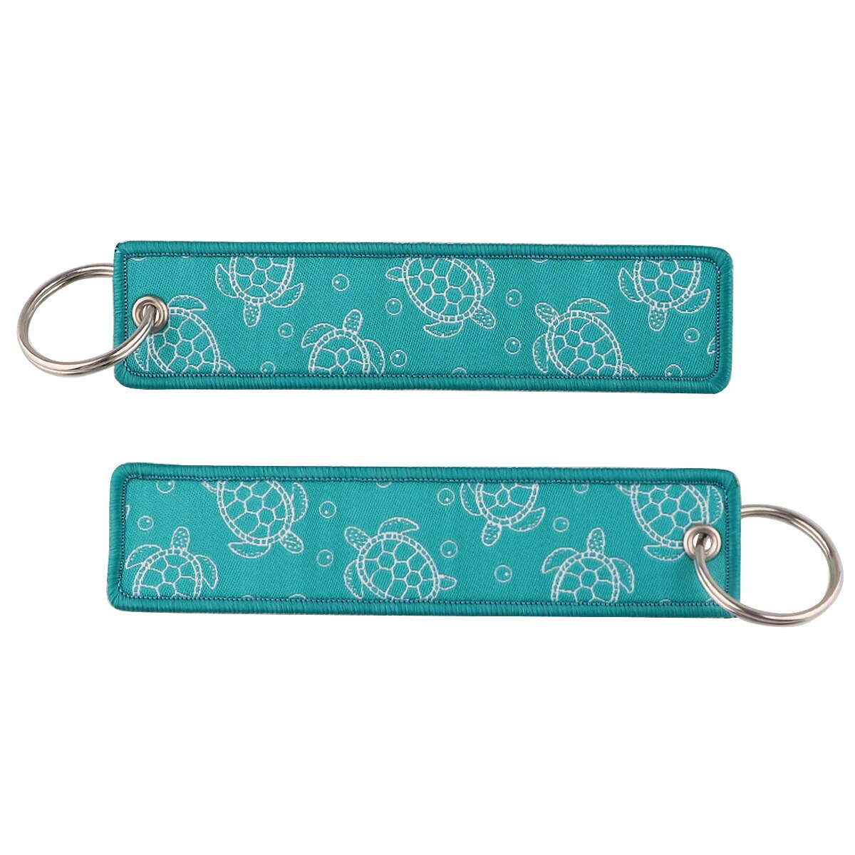 Multiple Turtles Embroidered Keychain