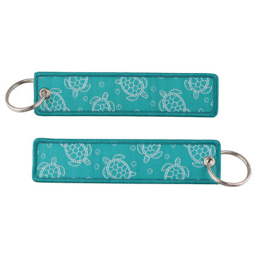 Multiple Turtles Embroidered Keychain