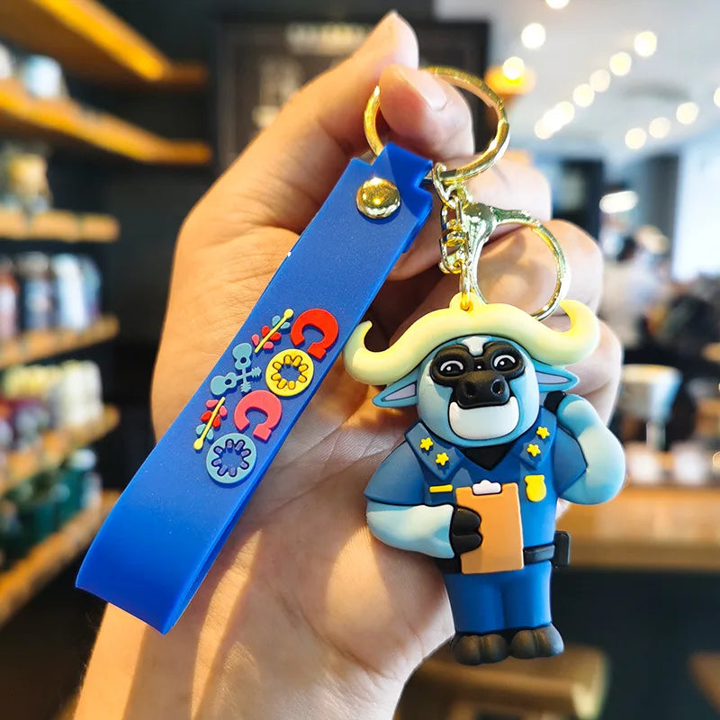 Zootopia 'Chief Bogo' Keyring PVC Keychain