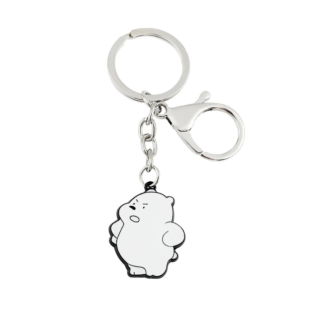 We Bare Bears 'Ice Bear' Keyring Metal Keychain
