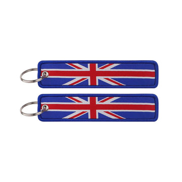 National Flag 'United Kingdom' Embroidered Keyring Keychain