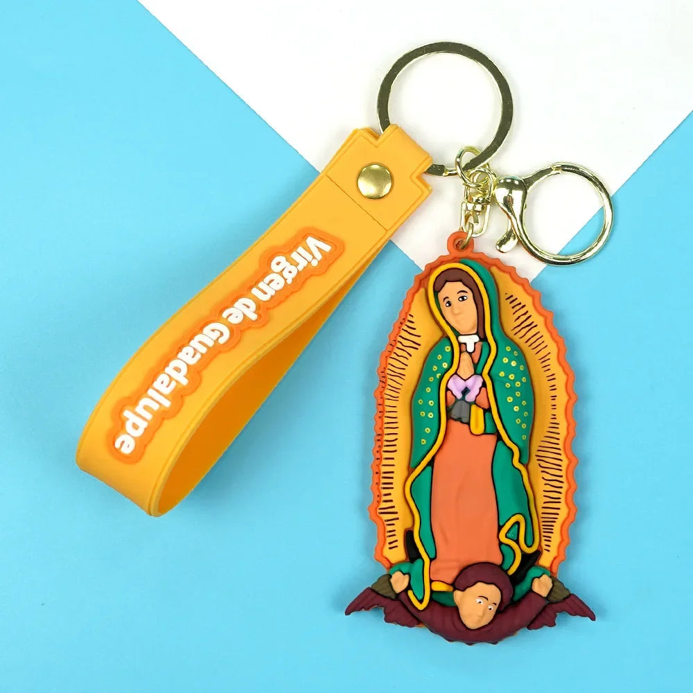 Saint 'Virgen de Guadalupe' Keyring Silicone Keychain