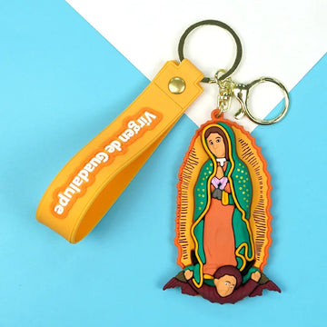 Saint 'Virgen de Guadalupe' Keyring Silicone Keychain
