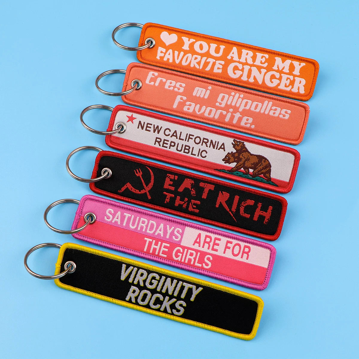 You Are My Favorite Idiot Embroidered Keyring Keychain