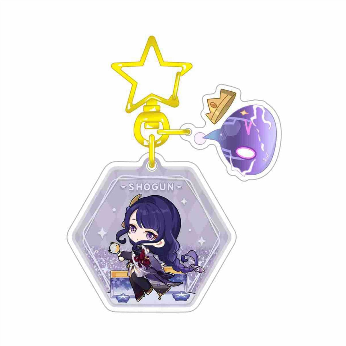 Genshin Impact 'Shogun' Keyring Plastic Keychain