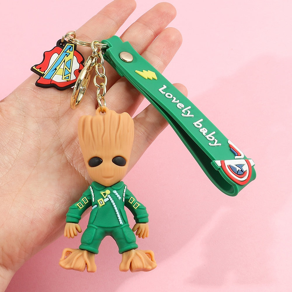 Guardians of the Galaxy 'Groot | Green Ravager ' Keyring Silicone Keychain