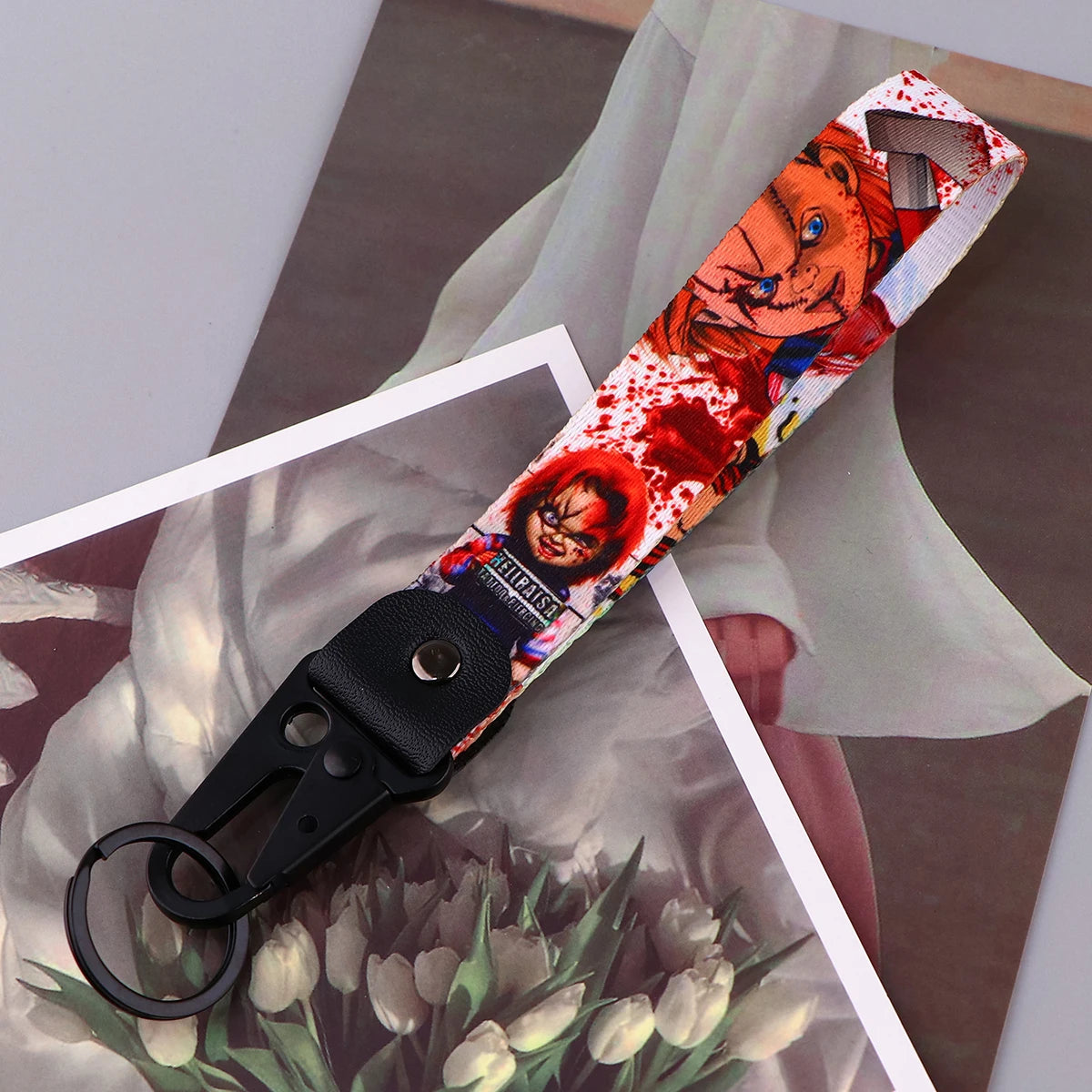 Child's Play 'Chucky' Wrist Lanyard Keyring Clip Keychain