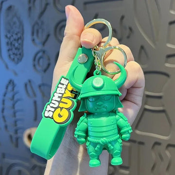 Stumble Guys 'Pixel Taishogun' Keyring Rubber Keychain