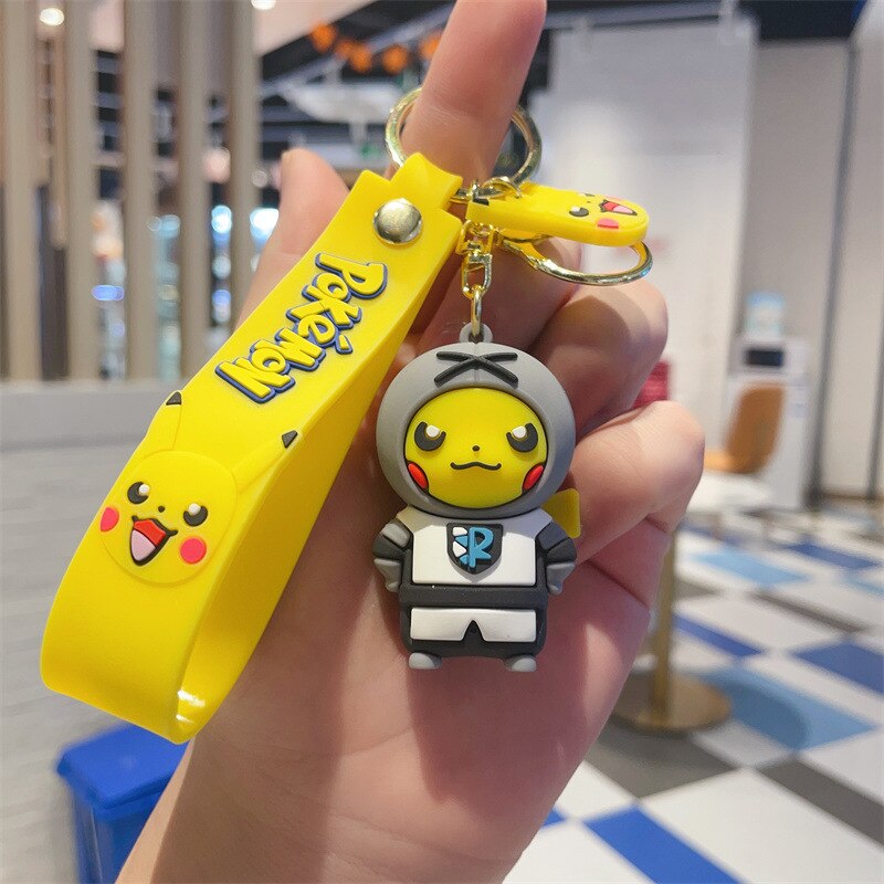 Pokemon 'Pikachu In Villain Costume' Keyring PVC Keychain