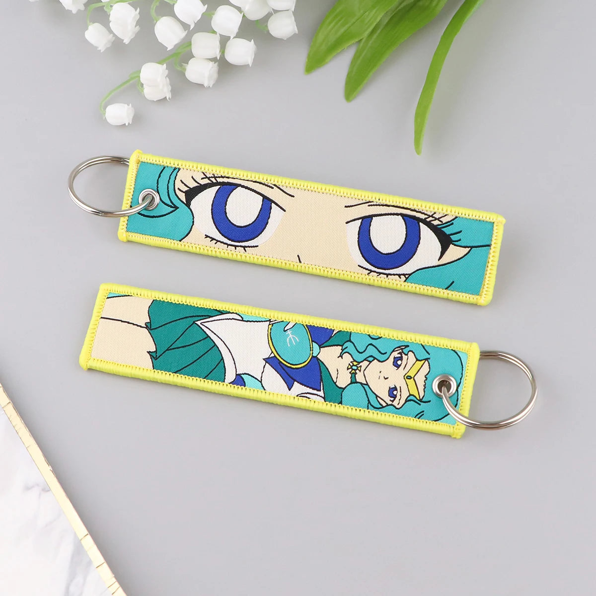 Sailor Moon 'Sailor Neptune' Embroidered Keychain