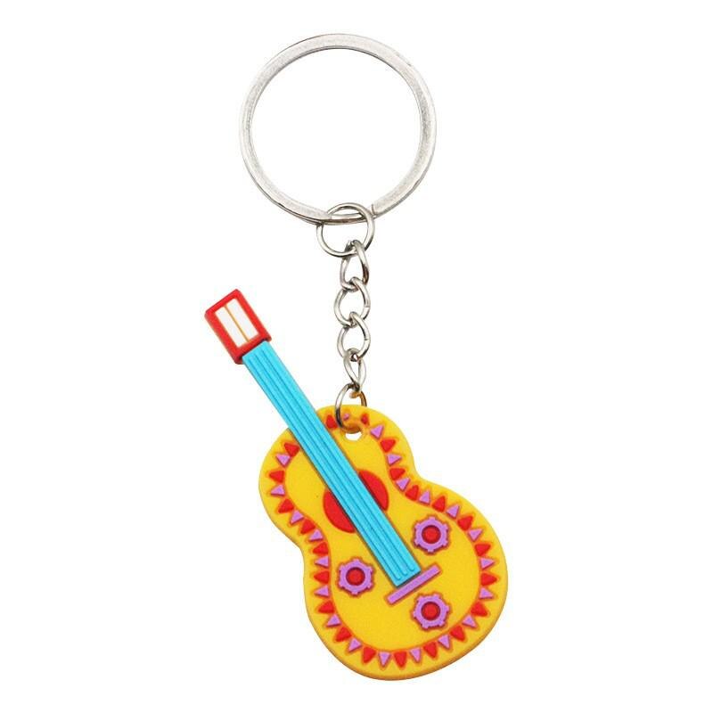 Cartoons 'Mexican Guitar' Keyring Silicone Keychain
