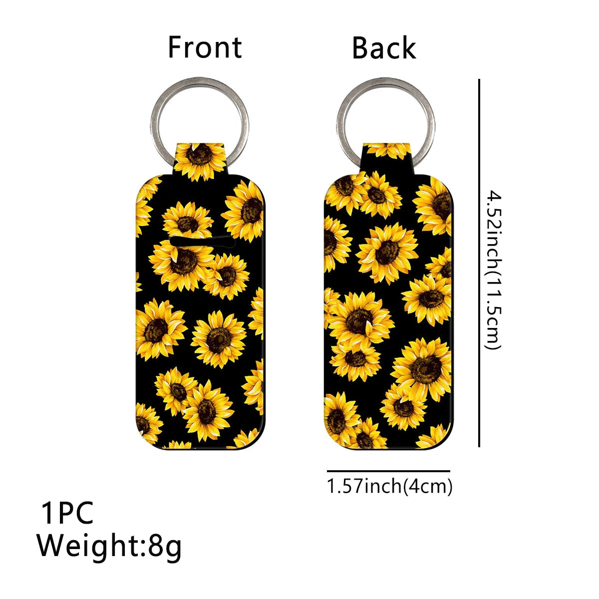 Art of Sunflowers Lipstick Holder Keychain