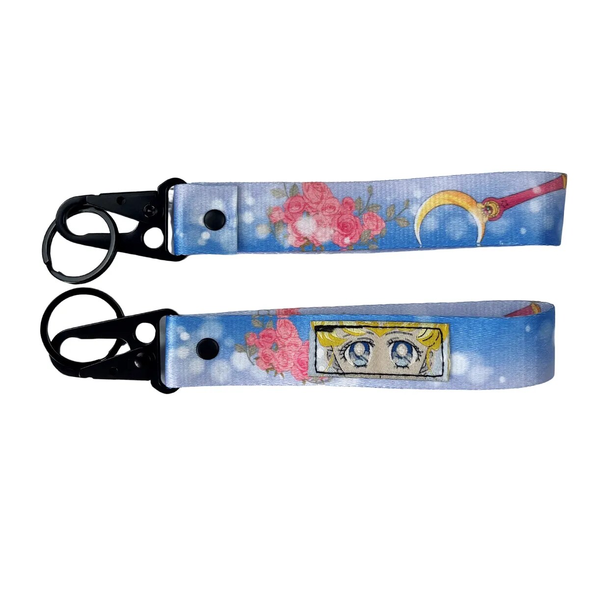 Sailor Moon Wrist Lanyard Keychain with Keyring Clip