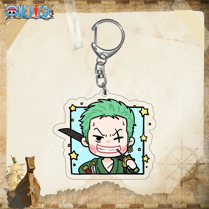 One Piece Zoro Cool Chibi Acrylic Keyring Keychain