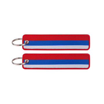 National Flag 'Russia' Embroidered Keyring Keychain