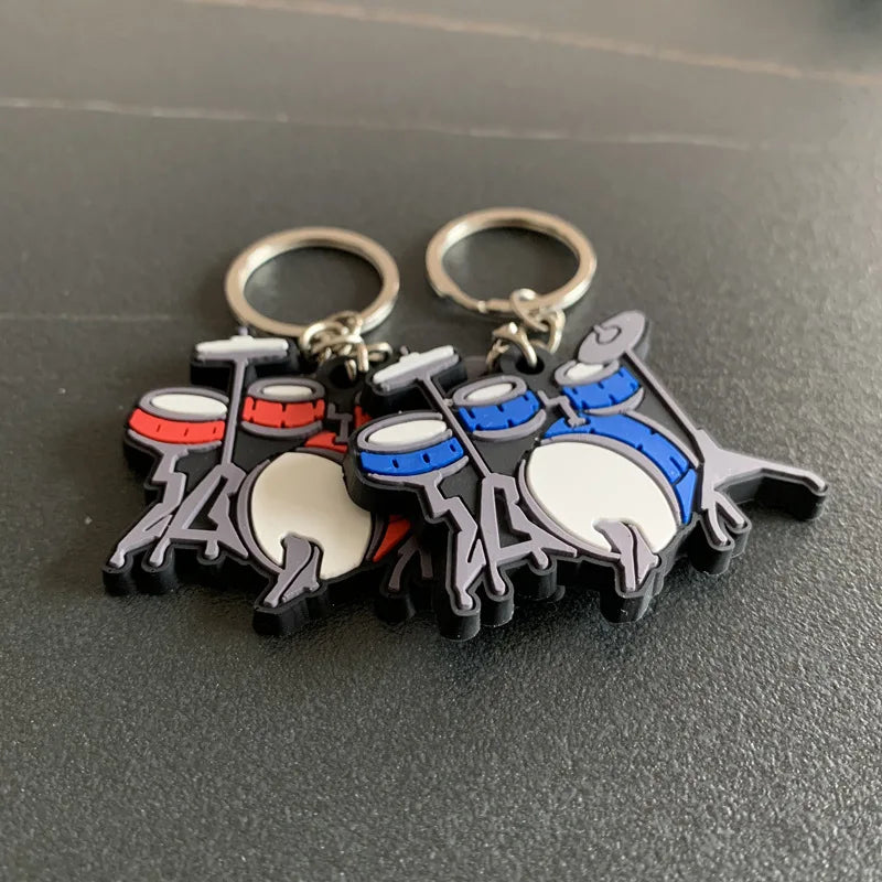 Musical Instrument 'Drum' Keyring Metal Keychain