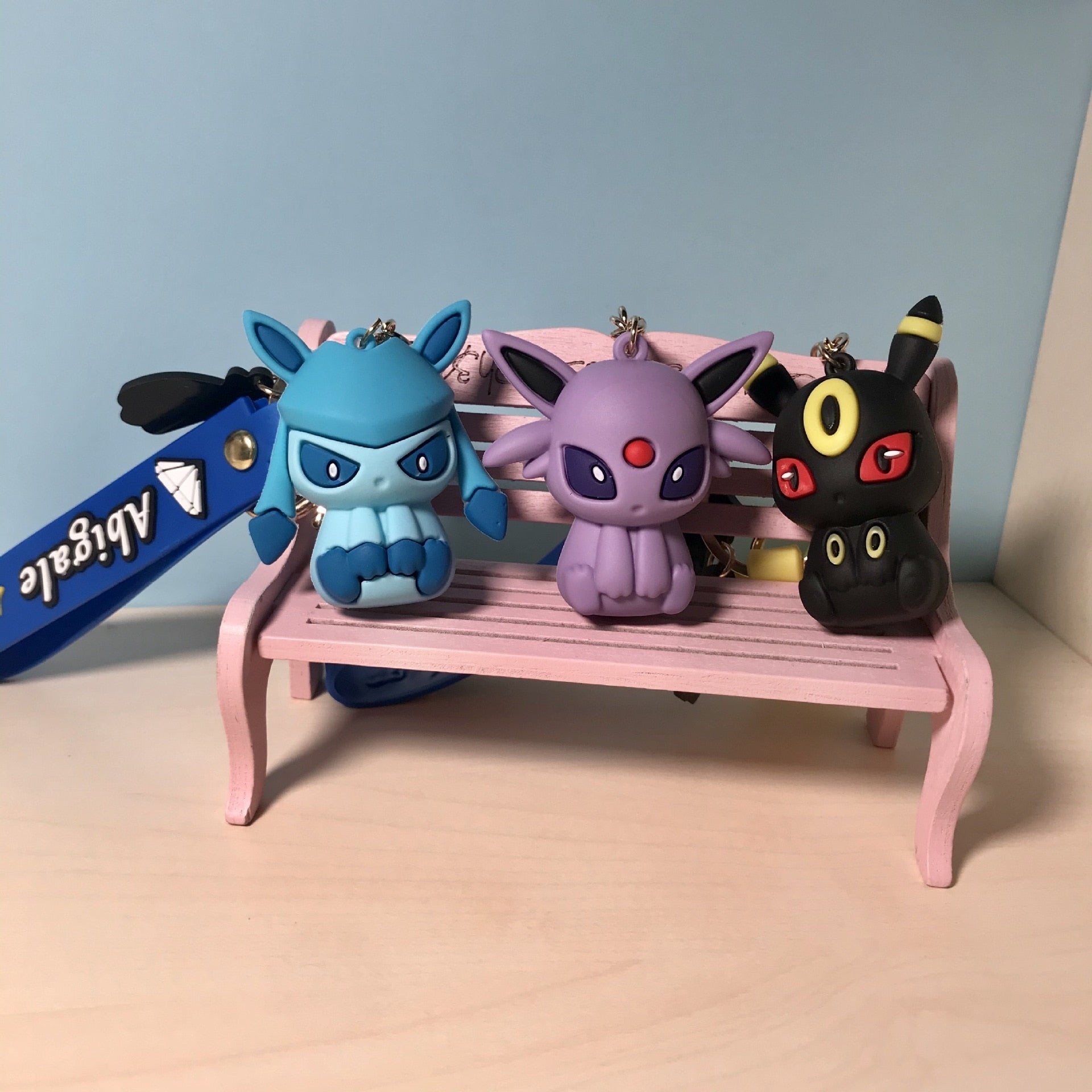 Pokemon 'Glaceon' Keyring PVC Keychain