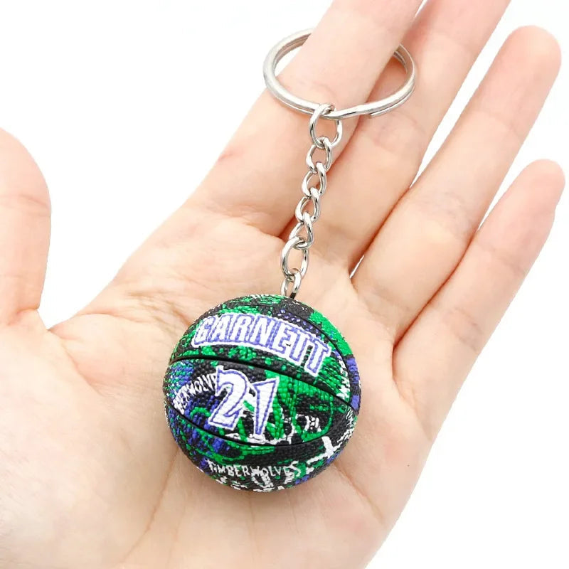Basketball 'Garnett 21' Keyring Rubber Keychain